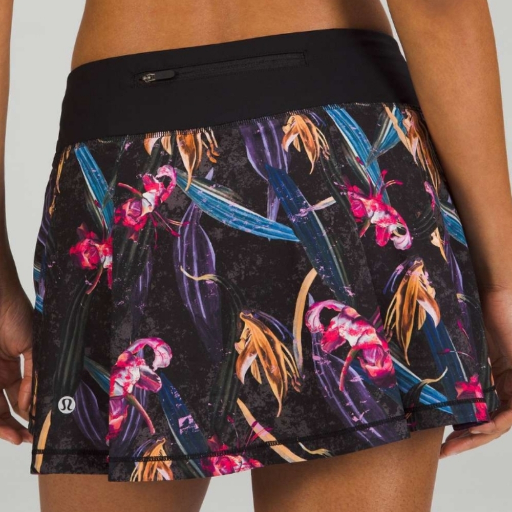 Lululemon Pace Rival Mid-Rise Skirt Veiled Floral Size 14 - Picture 2 of 12
